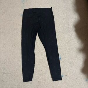 Lululemon Patterned Black Leggings
